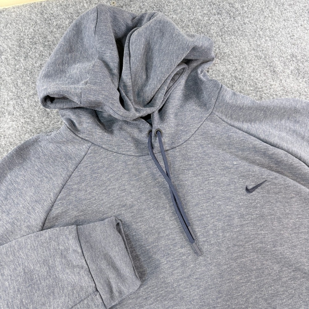 Nike Dri-FIT Mens 2XL Hoodie Blue Gray Training Pullover FZ0969-473 XXL